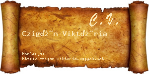 Czigán Viktória névjegykártya